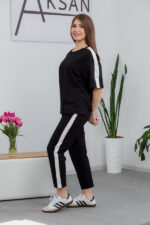 Костюм 25.2677 н Трикотаж двухнитка, колір Чорний, 40(XS), 42(S), 44(М) - Зображення 2