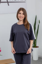 Костюм 25.2677 н Трикотаж двухнитка, колір Графіт, 40(XS), 42(S), 44(М) - Зображення 4