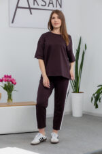 Костюм 25.2677 н Трикотаж двухнитка, колір Темний шоколад, 40(XS), 42(S), 44(М)