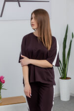 Костюм 25.2677 н Трикотаж двухнитка, колір Темний шоколад, 40(XS), 42(S), 44(М) - Зображення 4