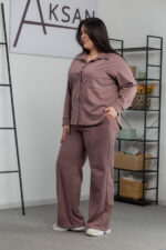 Костюм 25.2587 б Замш тонкий, колір Кавовий, 48(XL), 50(ХХL), 52(3XL) - Зображення 2