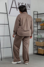 Костюм 25.2587 б Замш тонкий, колір Какао, 48(XL), 50(ХХL), 52(3XL) - Зображення 3