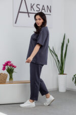 Костюм 25.2678 б Трикотаж двухнитка, колір Графіт, 52(3XL), 54(4XL), 56(5XL) - Зображення 3