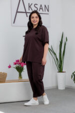 Костюм 25.2678 с,б Трикотаж двухнитка, колір Шоколад , 58(6XL), 60(7XL) - Зображення 2