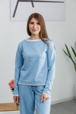 Костюм 25.2654 н Трикотаж двухнитка, колір Блакитний, 42(S), 44(М), 46(L) - Зображення 4