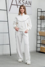 Костюм 25.2582 н Трикотаж двухнитка, колір Молочний, 40(XS), 42(S), 44(М)