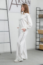 Костюм 25.2582 н Трикотаж двухнитка, колір Молочний, 40(XS), 42(S), 44(М) - Зображення 2