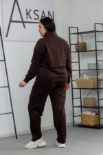 Костюм 25.2619 б Трикотаж двухнитка, колір Темний шоколад, 48(XL), 50(ХХL), 52(3XL) - Зображення 3