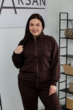 Костюм 25.2619 б Трикотаж двухнитка, колір Темний шоколад, 48(XL), 50(ХХL), 52(3XL) - Зображення 4