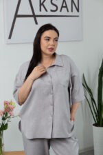Костюм 25.2652 б Льон, колір Сірий, 48(XL), 50(ХХL), 52(3XL) - Зображення 4