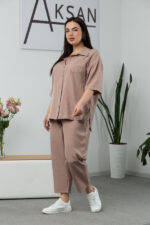 Костюм 25.2652 б Льон, колір Капучіно, 48(XL), 50(ХХL), 52(3XL) - Зображення 2