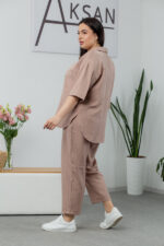 Костюм 25.2652 б Льон, колір Капучіно, 48(XL), 50(ХХL), 52(3XL) - Зображення 3