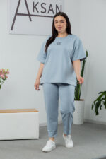 Костюм 25.2646 б Трикотаж двухнитка, колір Сіро-блакитний, 46(L), 48(XL), 50(ХХL)