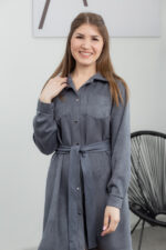 Сукня 25.2609 н Замш тонкий, колір Вугільний, 42(S)-44(M), 46(L)-48(XL) - Зображення 4