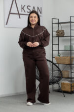 Костюм 25.2582 б Трикотаж двухнитка, колір Темний шоколад, 46(L), 48(XL), 50(ХХL)