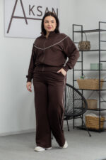 Костюм 25.2582 б Трикотаж двухнитка, колір Темний шоколад, 46(L), 48(XL), 50(ХХL) - Зображення 2