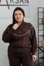 Костюм 25.2582 б Трикотаж двухнитка, колір Темний шоколад, 46(L), 48(XL), 50(ХХL) - Зображення 4