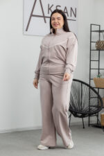 Костюм 25.2582 б Трикотаж двухнитка, колір Світле латте, 46(L), 48(XL), 50(ХХL) - Зображення 2