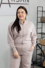 Костюм 25.2582 б Трикотаж двухнитка, колір Світле латте, 46(L), 48(XL), 50(ХХL) - Зображення 4