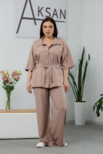 Костюм 25.2656 б Льон, колір Капучіно, 48(XL), 50(ХХL), 52(3XL)