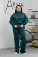Костюм 25.2582 б Трикотаж двухнитка, колір Темно зелений , 46(L), 48(XL), 50(ХХL)