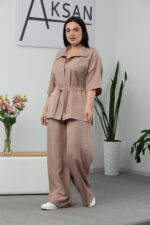 Костюм 25.2656 б Льон, колір Капучіно, 48(XL), 50(ХХL), 52(3XL) - Зображення 2