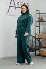 Костюм 25.2582 б Трикотаж двухнитка, колір Темно зелений , 46(L), 48(XL), 50(ХХL) - Зображення 2