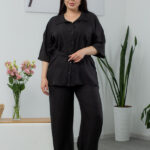 Костюм 25.2656 б Льон, колір Чорний, 48(XL), 50(ХХL), 52(3XL)