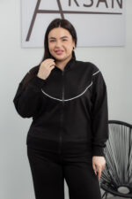 Костюм 25.2582 б Трикотаж двухнитка, колір Чорний, 46(L), 48(XL), 50(ХХL) - Зображення 4