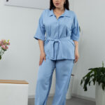 Костюм 25.2656 б Льон, колір Блакитний, 48(XL), 50(ХХL), 52(3XL)