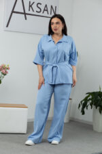 Komplet 25.2656 len, kolor Błękitny, 48(XL), 50(XXL), 52(3XL)