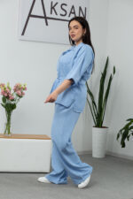 Komplet 25.2656 len, kolor Błękitny, 48(XL), 50(XXL), 52(3XL) - Image 2