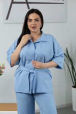 Komplet 25.2656 len, kolor Błękitny, 48(XL), 50(XXL), 52(3XL) - Image 4
