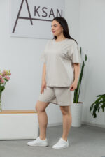 Костюм 25.2653 б Трикотаж двухнитка, колір Ніжно сірий, 48(XL), 50(ХХL), 52(3XL) - Зображення 2