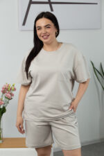 Костюм 25.2653 б Трикотаж двухнитка, колір Ніжно сірий, 48(XL), 50(ХХL), 52(3XL) - Зображення 4