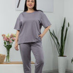 Костюм 25.2678 * Трикотаж двухнитка, колір Темно сірий, 48(XL), 50(ХХL), 52(3XL)