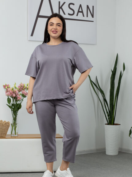 Костюм 25.2678 * Трикотаж двухнитка, колір Темно сірий, 48(XL), 50(ХХL), 52(3XL)