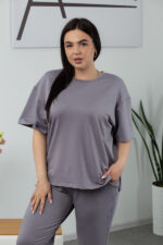 Костюм 25.2678 * Трикотаж двухнитка, колір Темно сірий, 48(XL), 50(ХХL), 52(3XL) - Зображення 4