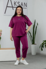 Костюм 25.2646 б Трикотаж двухнитка, колір Марсал, 46(L), 48(XL), 50(ХХL)