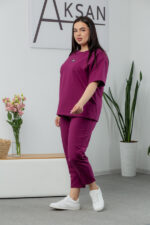 Костюм 25.2646 б Трикотаж двухнитка, колір Марсал, 46(L), 48(XL), 50(ХХL) - Зображення 2