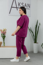 Костюм 25.2646 б Трикотаж двухнитка, колір Марсал, 46(L), 48(XL), 50(ХХL) - Зображення 3