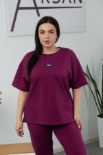 Костюм 25.2646 б Трикотаж двухнитка, колір Марсал, 46(L), 48(XL), 50(ХХL) - Зображення 4
