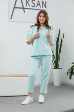 Костюм 25.2677 н Трикотаж двухнитка, колір Ментол, 40(XS), 42(S), 44(М)