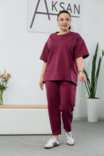 Костюм 25.2678 * Трикотаж двухнитка, колір Марсал, 48(XL), 50(ХХL), 52(3XL) - Зображення 2