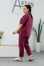 Костюм 25.2678 * Трикотаж двухнитка, колір Марсал, 48(XL), 50(ХХL), 52(3XL) - Зображення 3