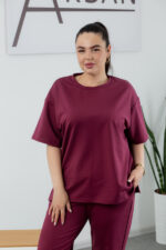 Костюм 25.2678 * Трикотаж двухнитка, колір Марсал, 48(XL), 50(ХХL), 52(3XL) - Зображення 4