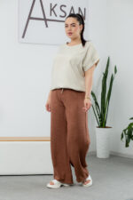 Костюм 25.2664 б Льон, Світло шоколадний+кремовий, 48(XL), 50(ХХL), 52(3XL) - Зображення 2