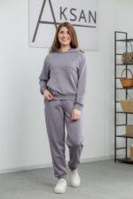 Костюм 25.2595 н Трикотаж двухнитка, колір Сіро графітовий, 40(XS), 42(S), 44(М)