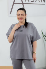 Костюм 25.2646 б Трикотаж двухнитка, колір Сіро графітовий, 46(L), 48(XL), 50(ХХL) - Зображення 4