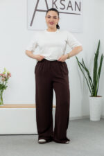 Штани 24.2322 б Американський креп, колір Темний шоколад, 46(L), 48(XL), 50(ХХL) - Зображення 4